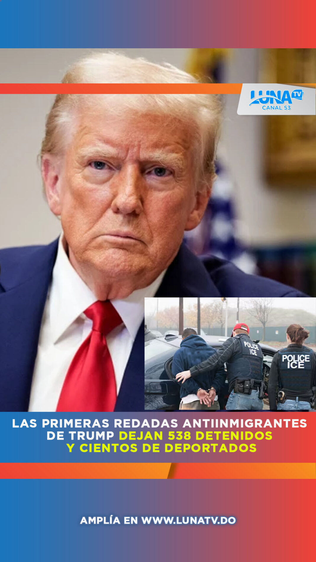 Las primeras redadas antiinmigrantes de Donald Trump dejan 538 detenidos y cientos de deportados