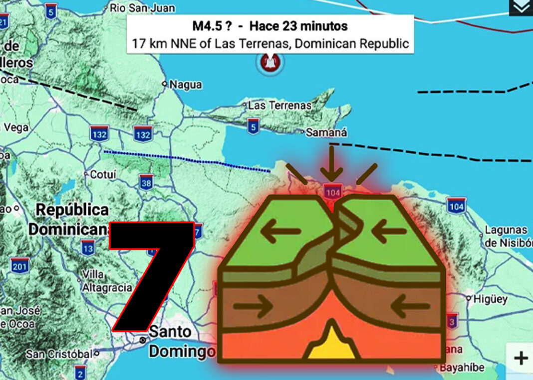 Detectan al menos 7 movimientos tectónicos luego de temblor de magnitud 4.5 registrado en Las Terrenas Detectan al menos 7 movimientos tectónicos luego de temblor de magnitud 4.5 registrado en Las Terrenas