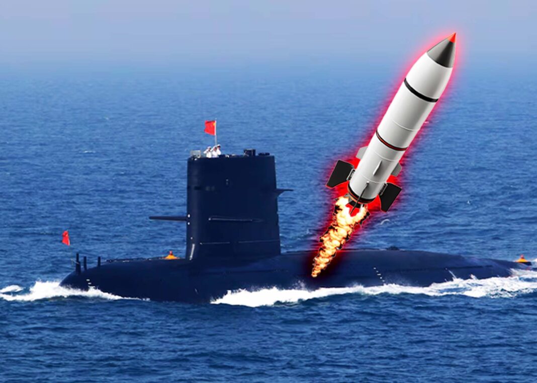 China lanza misil de alto alcanze hacia el océano Pacífico desde un sumbmarino nuclear China lanza misil de alto alcanze hacia el océano Pacífico desde un sumbmarino nuclear