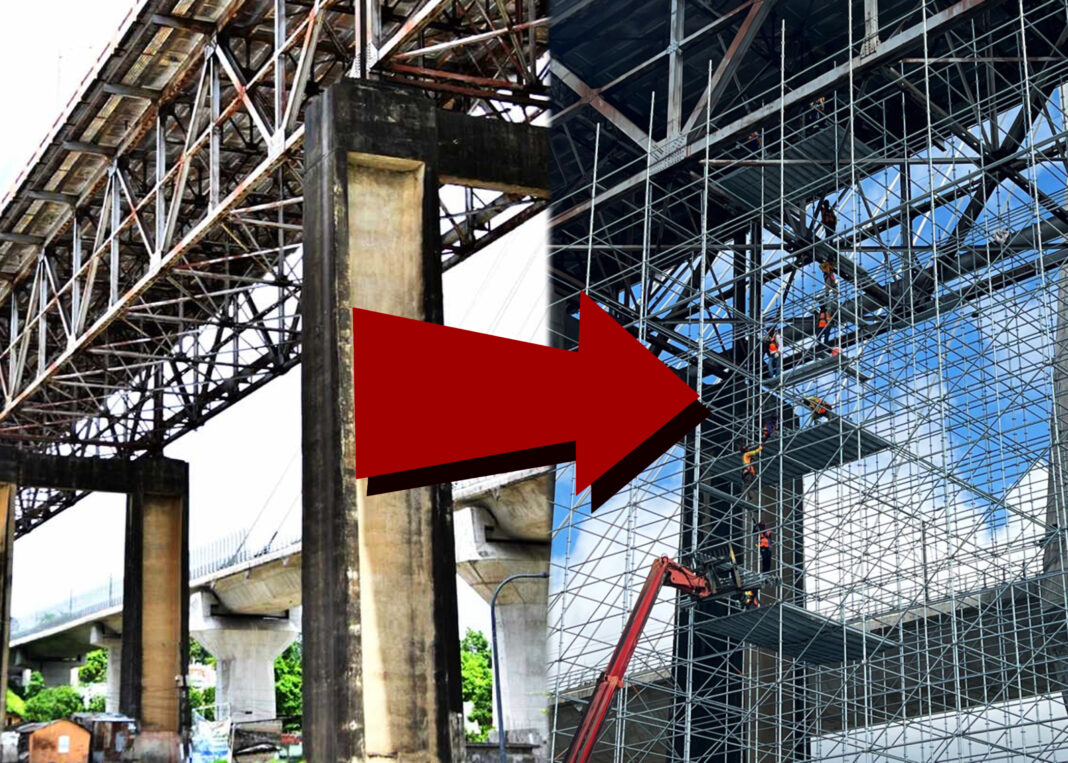 Así avanzan las obras de rehabilitación del Puente de la 17 tras detectarse grave deterioro estructural Así avanzan las obras de rehabilitación del Puente de la 17 tras detectarse grave deterioro estructural