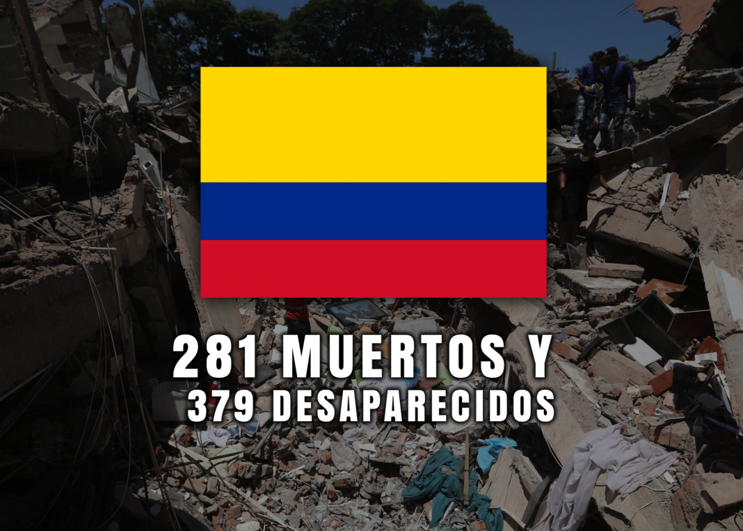 Colombia ya contabiliza 281 muertos y 379 desaparecidos por el terremoto Colombia ya contabiliza 281 muertos y 379 desaparecidos por el terremoto