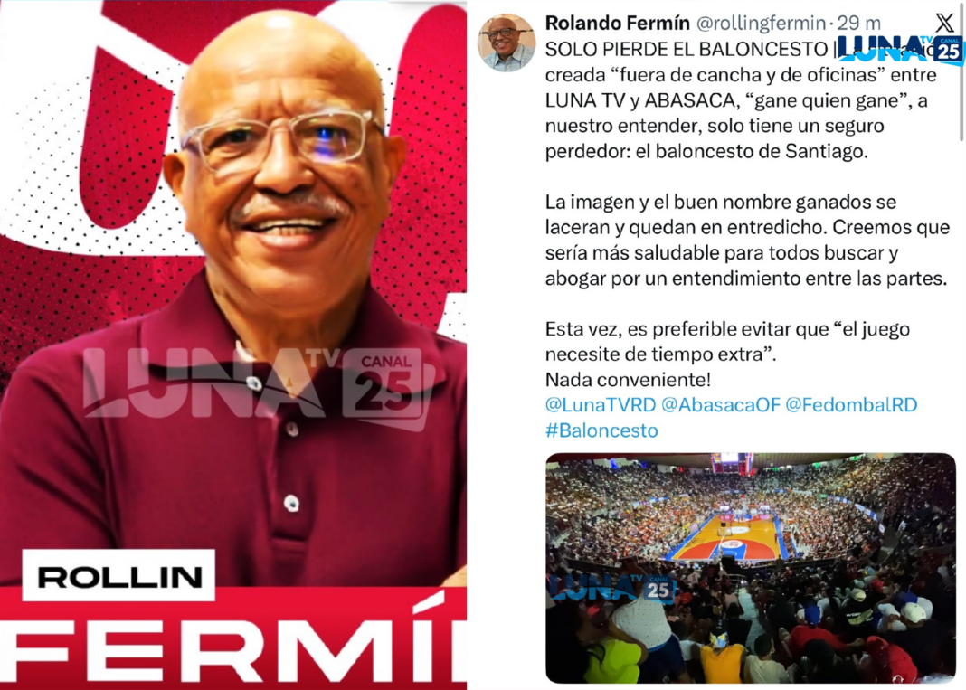 Rolling Fermín: “En el pleito entre ABASACA y Luna TV, solo pierde la Asociación de Baloncesto de Santiago” Rolling Fermín: “En el pleito entre ABASACA y Luna TV, solo pierde la Asociación de Baloncesto de Santiago”